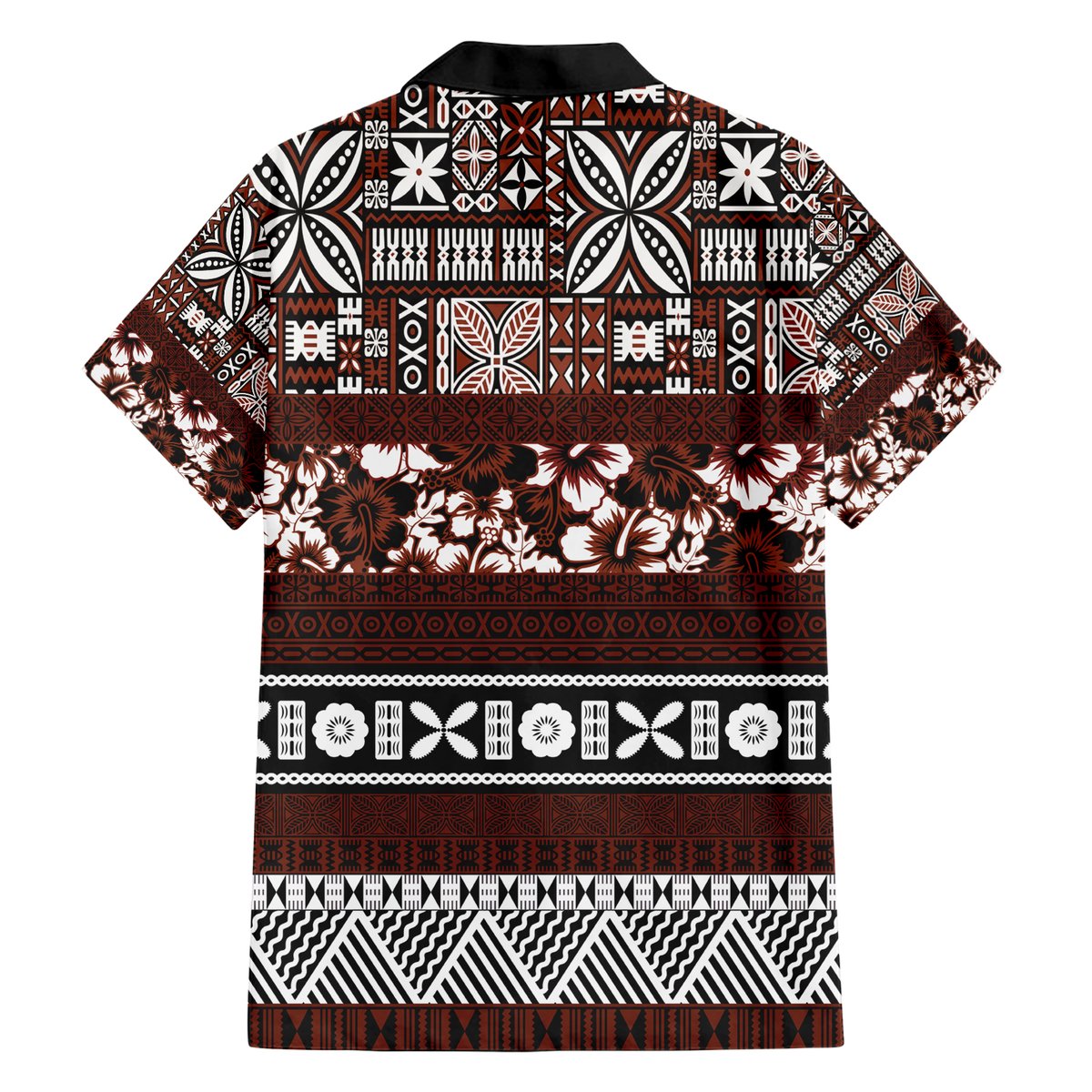 Bula Fiji Hawaiian Shirt Fijian Tapa Masi With Hibiscus Flowers LT14 - Polynesian Pride