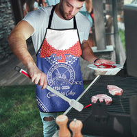 Queen Salote College 100 Years Personalized Apron Tonga QSC Heilala Lei Blue Ngatu Pattern