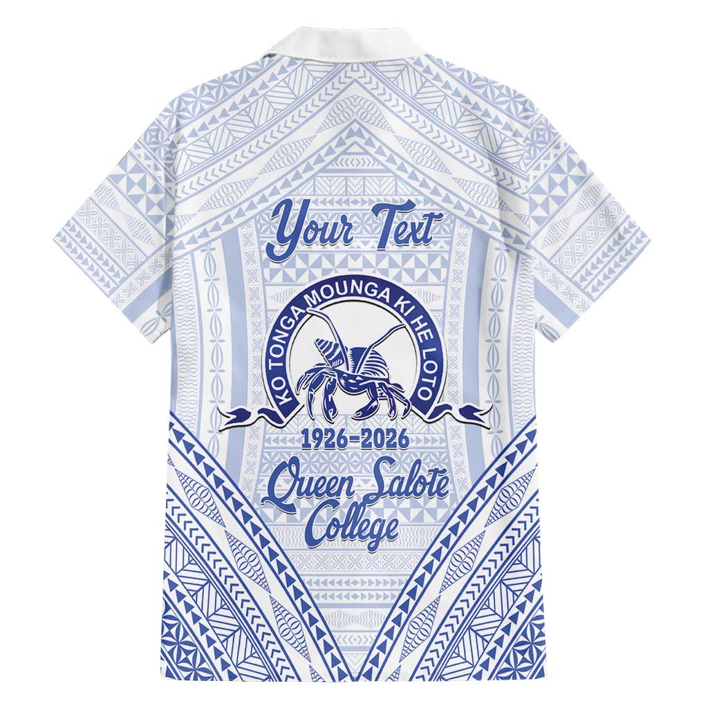 Queen Salote College 100 Years Personalized Family Matching Summer Maxi Dress and Hawaiian Shirt Tonga QSC Heilala Lei White Ngatu Pattern LT14 - Polynesian Pride