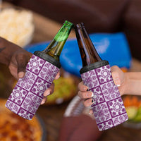 Poni Palaka Quilt Hawaii 4 in 1 Can Cooler Tumbler Hawaiian Tropical Monstera Sea Turtle LT14 - Polynesian Pride
