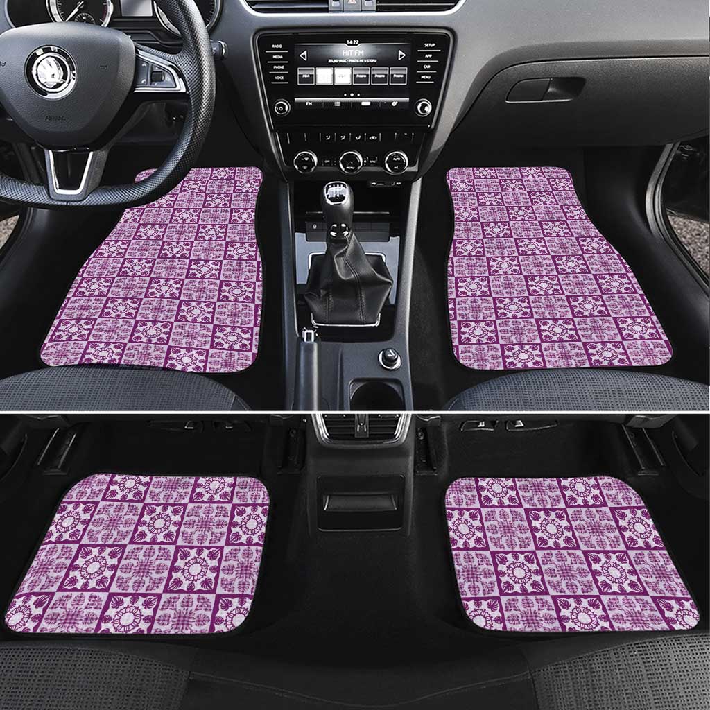 Poni Palaka Quilt Hawaii Car Mats Hawaiian Tropical Monstera Sea Turtle