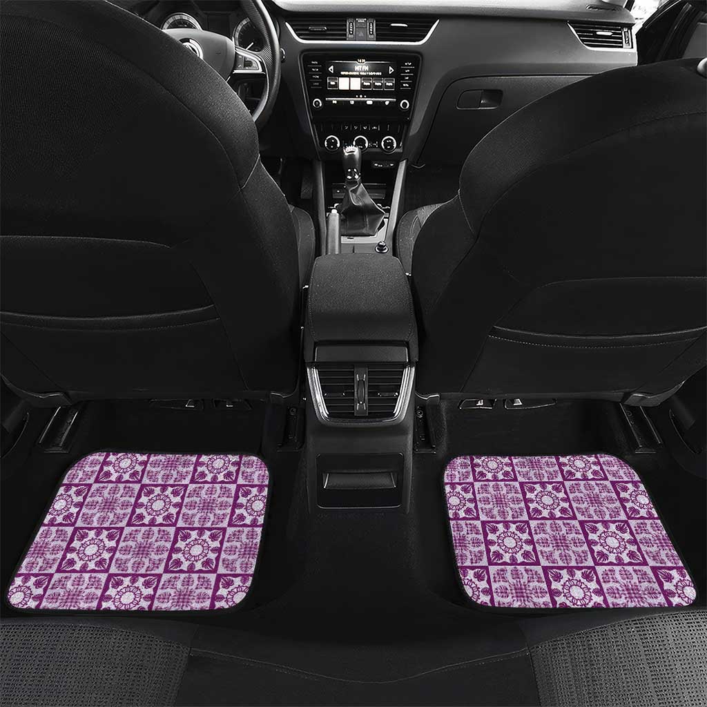 Poni Palaka Quilt Hawaii Car Mats Hawaiian Tropical Monstera Sea Turtle