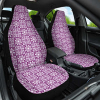 Poni Palaka Quilt Hawaii Car Seat Cover Hawaiian Tropical Monstera Sea Turtle
