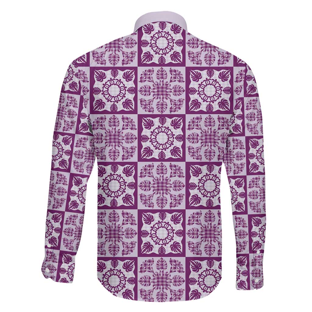 Poni Palaka Quilt Hawaii Family Matching Long Sleeve Bodycon Dress and Hawaiian Shirt Hawaiian Tropical Monstera Sea Turtle LT14 - Polynesian Pride