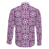 Poni Palaka Quilt Hawaii Family Matching Off The Shoulder Long Sleeve Dress and Hawaiian Shirt Hawaiian Tropical Monstera Sea Turtle LT14 - Polynesian Pride