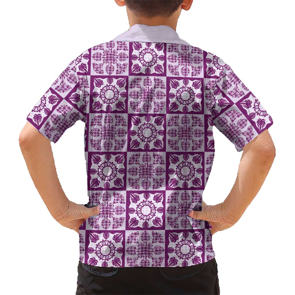 Poni Palaka Quilt Hawaii Family Matching Off Shoulder Maxi Dress and Hawaiian Shirt Hawaiian Tropical Monstera Sea Turtle LT14 - Polynesian Pride