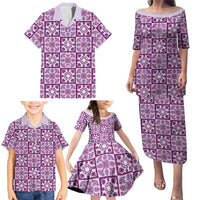 Poni Palaka Quilt Hawaii Family Matching Puletasi and Hawaiian Shirt Hawaiian Tropical Monstera Sea Turtle LT14 - Polynesian Pride