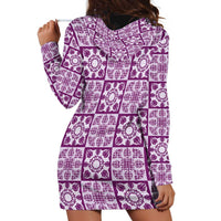 Poni Palaka Quilt Hawaii Hoodie Dress Hawaiian Tropical Monstera Sea Turtle LT14 - Polynesian Pride