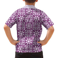 Poni Palaka Quilt Hawaii Kid Hawaiian Shirt Hawaiian Tropical Monstera Sea Turtle