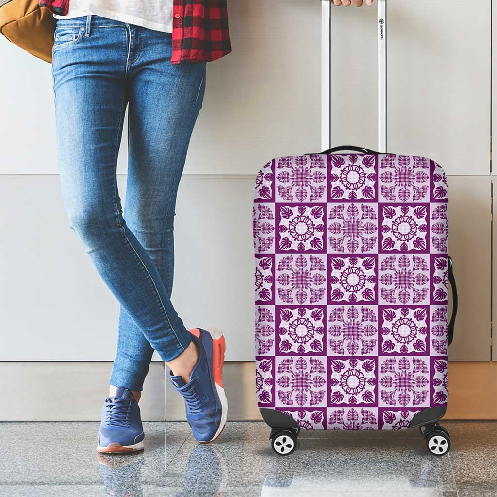 Poni Palaka Quilt Hawaii Luggage Cover Hawaiian Tropical Monstera Sea Turtle