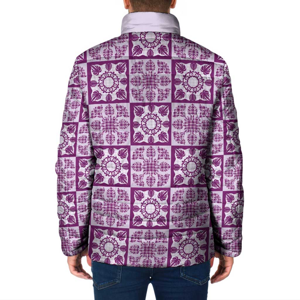 Poni Palaka Quilt Hawaii Padded Jacket Hawaiian Tropical Monstera Sea Turtle LT14 - Polynesian Pride