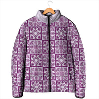 Poni Palaka Quilt Hawaii Padded Jacket Hawaiian Tropical Monstera Sea Turtle LT14 - Polynesian Pride