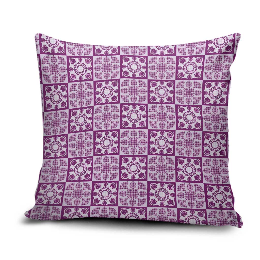 Poni Palaka Quilt Hawaii Pillow Cover Hawaiian Tropical Monstera Sea Turtle