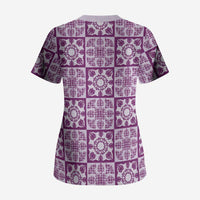 Poni Palaka Quilt Hawaii Scrub Top Hawaiian Tropical Monstera Sea Turtle LT14 - Polynesian Pride