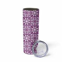Poni Palaka Quilt Hawaii Skinny Tumbler Hawaiian Tropical Monstera Sea Turtle LT14 - Polynesian Pride