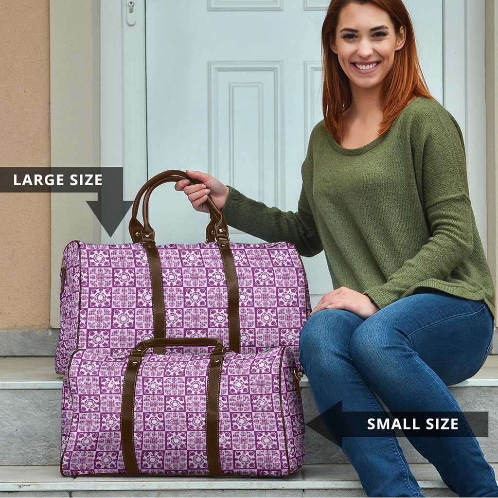 Poni Palaka Quilt Hawaii Travel Bag Hawaiian Tropical Monstera Sea Turtle
