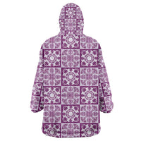 Poni Palaka Quilt Hawaii Wearable Blanket Hoodie Hawaiian Tropical Monstera Sea Turtle LT14 - Polynesian Pride