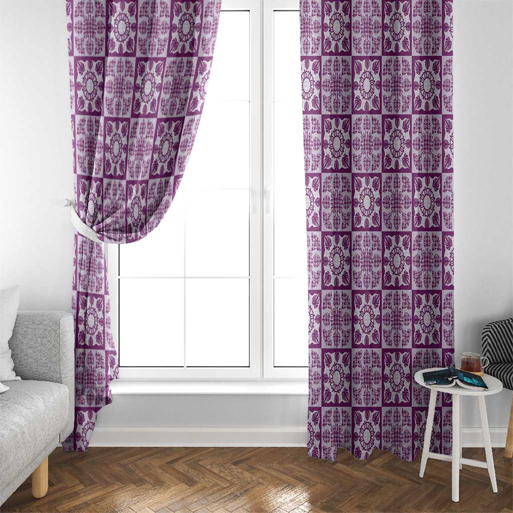 Poni Palaka Quilt Hawaii Window Curtain Hawaiian Tropical Monstera Sea Turtle