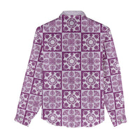 Poni Palaka Quilt Hawaii Women Casual Shirt Hawaiian Tropical Monstera Sea Turtle LT14 - Polynesian Pride