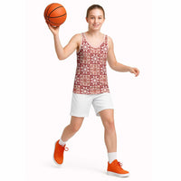 Ulaula Palaka Quilt Hawaii Basketball Jersey Hawaiian Tropical Monstera Sea Turtle