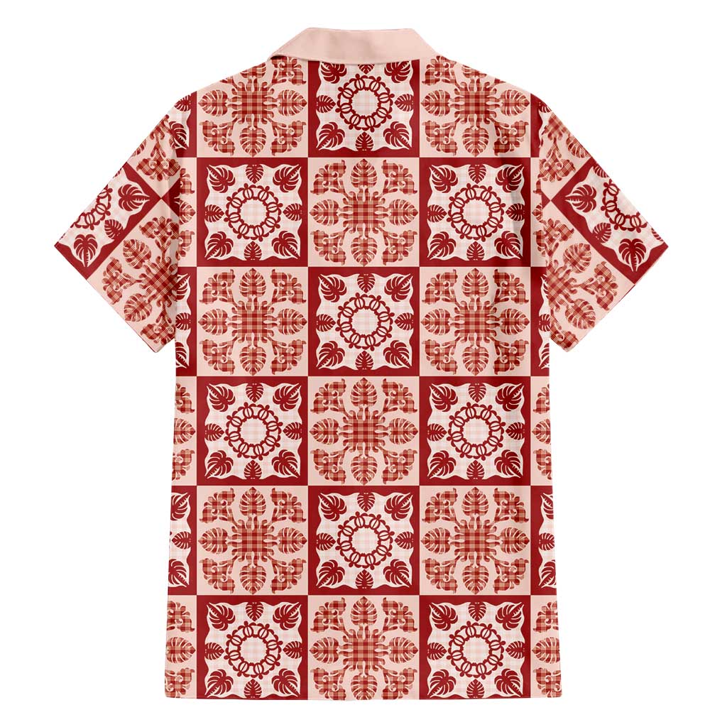 Ulaula Palaka Quilt Hawaii Hawaiian Shirt Hawaiian Tropical Monstera Sea Turtle