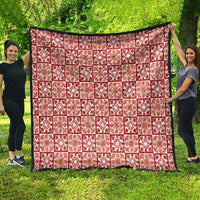 Ulaula Palaka Quilt Hawaii Quilt Hawaiian Tropical Monstera Sea Turtle