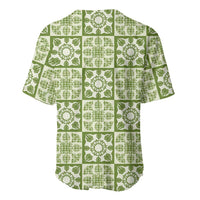 Omaomao Palaka Quilt Hawaii Baseball Jersey Hawaiian Tropical Monstera Sea Turtle LT14 - Polynesian Pride