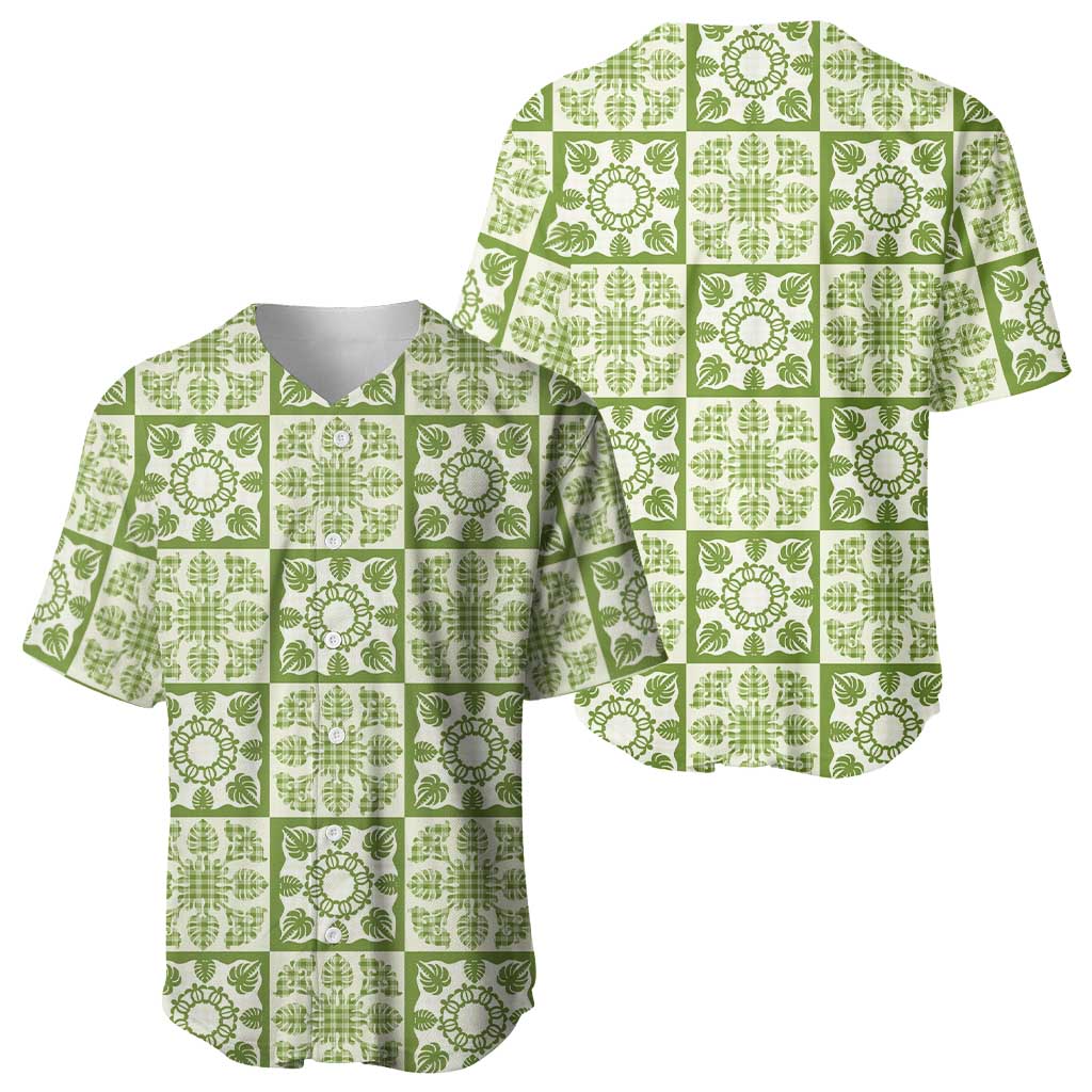 Omaomao Palaka Quilt Hawaii Baseball Jersey Hawaiian Tropical Monstera Sea Turtle LT14 - Polynesian Pride
