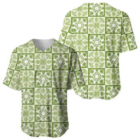 Omaomao Palaka Quilt Hawaii Baseball Jersey Hawaiian Tropical Monstera Sea Turtle LT14 - Polynesian Pride