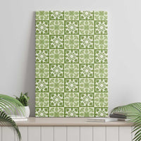 Omaomao Palaka Quilt Hawaii Canvas Wall Art Hawaiian Tropical Monstera Sea Turtle