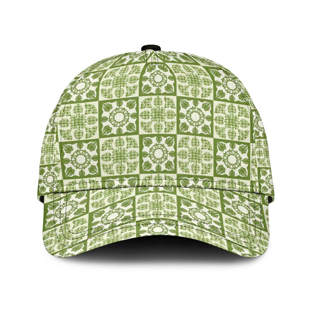 Omaomao Palaka Quilt Hawaii Classic Cap Hawaiian Tropical Monstera Sea Turtle