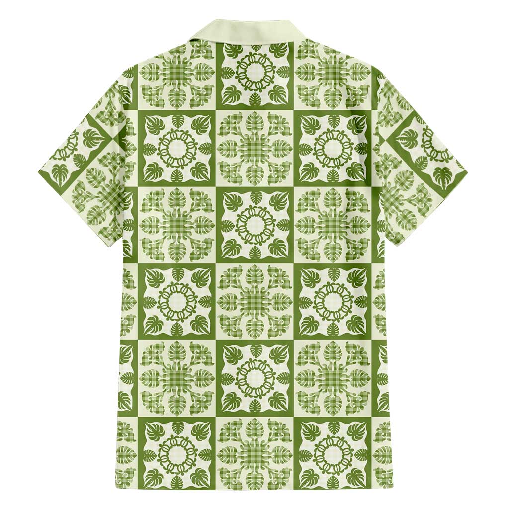 Omaomao Palaka Quilt Hawaii Family Matching Long Sleeve Bodycon Dress and Hawaiian Shirt Hawaiian Tropical Monstera Sea Turtle LT14 - Polynesian Pride