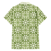 Omaomao Palaka Quilt Hawaii Family Matching Mermaid Dress and Hawaiian Shirt Hawaiian Tropical Monstera Sea Turtle LT14 - Polynesian Pride