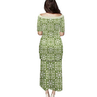 Omaomao Palaka Quilt Hawaii Family Matching Puletasi and Hawaiian Shirt Hawaiian Tropical Monstera Sea Turtle LT14 - Polynesian Pride