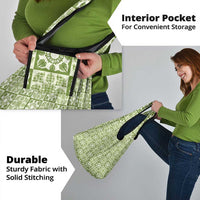 Omaomao Palaka Quilt Hawaii Grocery Bag Hawaiian Tropical Monstera Sea Turtle