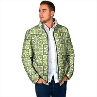 Omaomao Palaka Quilt Hawaii Padded Jacket Hawaiian Tropical Monstera Sea Turtle