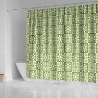 Omaomao Palaka Quilt Hawaii Shower Curtain Hawaiian Tropical Monstera Sea Turtle LT14 - Polynesian Pride