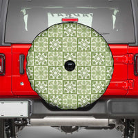 Omaomao Palaka Quilt Hawaii Spare Tire Cover Hawaiian Tropical Monstera Sea Turtle LT14 - Polynesian Pride