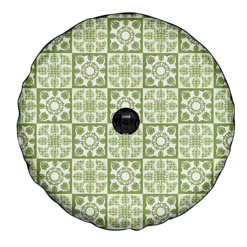 Omaomao Palaka Quilt Hawaii Spare Tire Cover Hawaiian Tropical Monstera Sea Turtle LT14 - Polynesian Pride