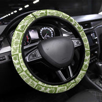 Omaomao Palaka Quilt Hawaii Steering Wheel Cover Hawaiian Tropical Monstera Sea Turtle