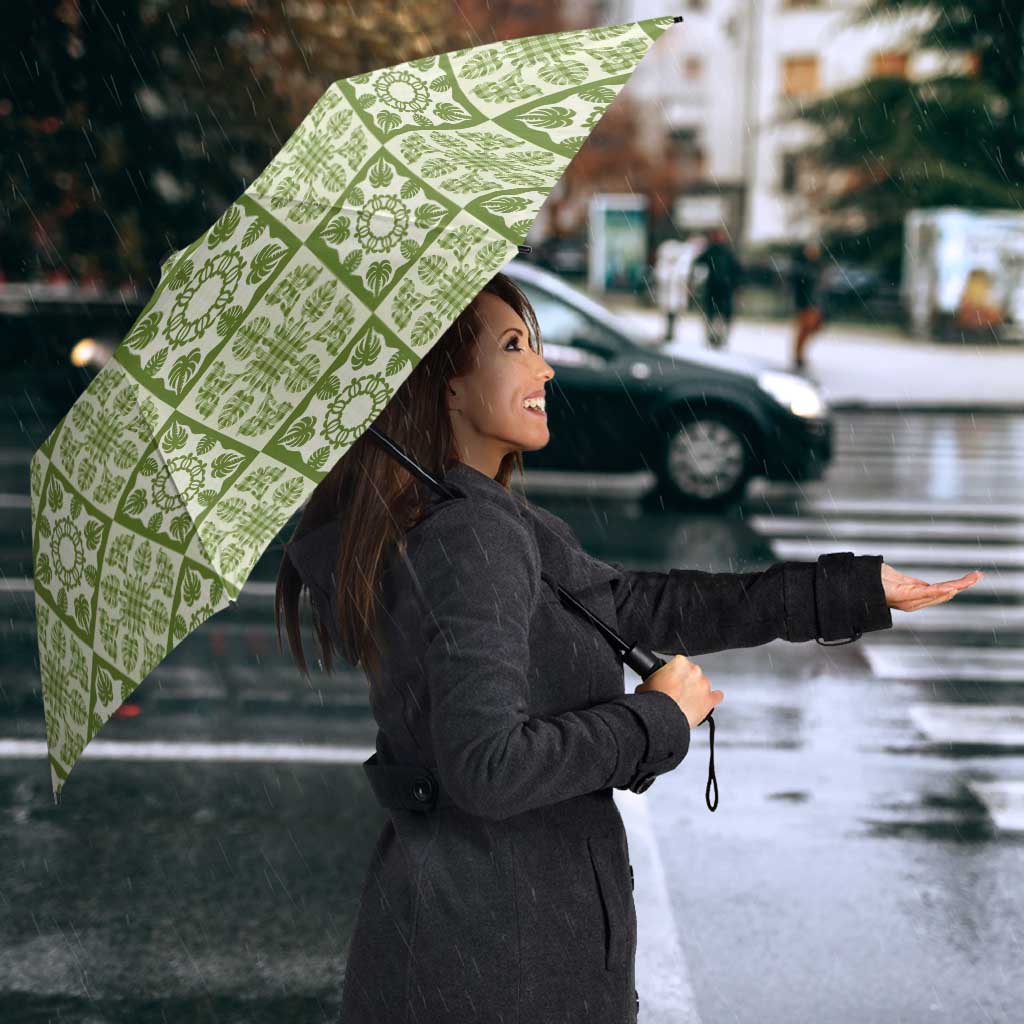 Omaomao Palaka Quilt Hawaii Umbrella Hawaiian Tropical Monstera Sea Turtle