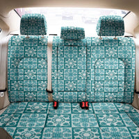 Cyan Palaka Quilt Hawaii Back Car Seat Cover Hawaiian Tropical Monstera Sea Turtle