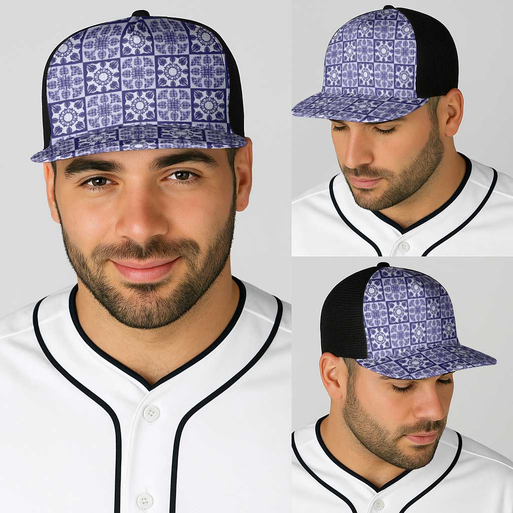 Polu Palaka Quilt Hawaii Baseball Net Cap Hawaiian Tropical Monstera Sea Turtle