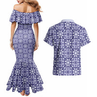 Polu Palaka Quilt Hawaii Couples Matching Mermaid Dress and Hawaiian Shirt Hawaiian Tropical Monstera Sea Turtle LT14 - Polynesian Pride