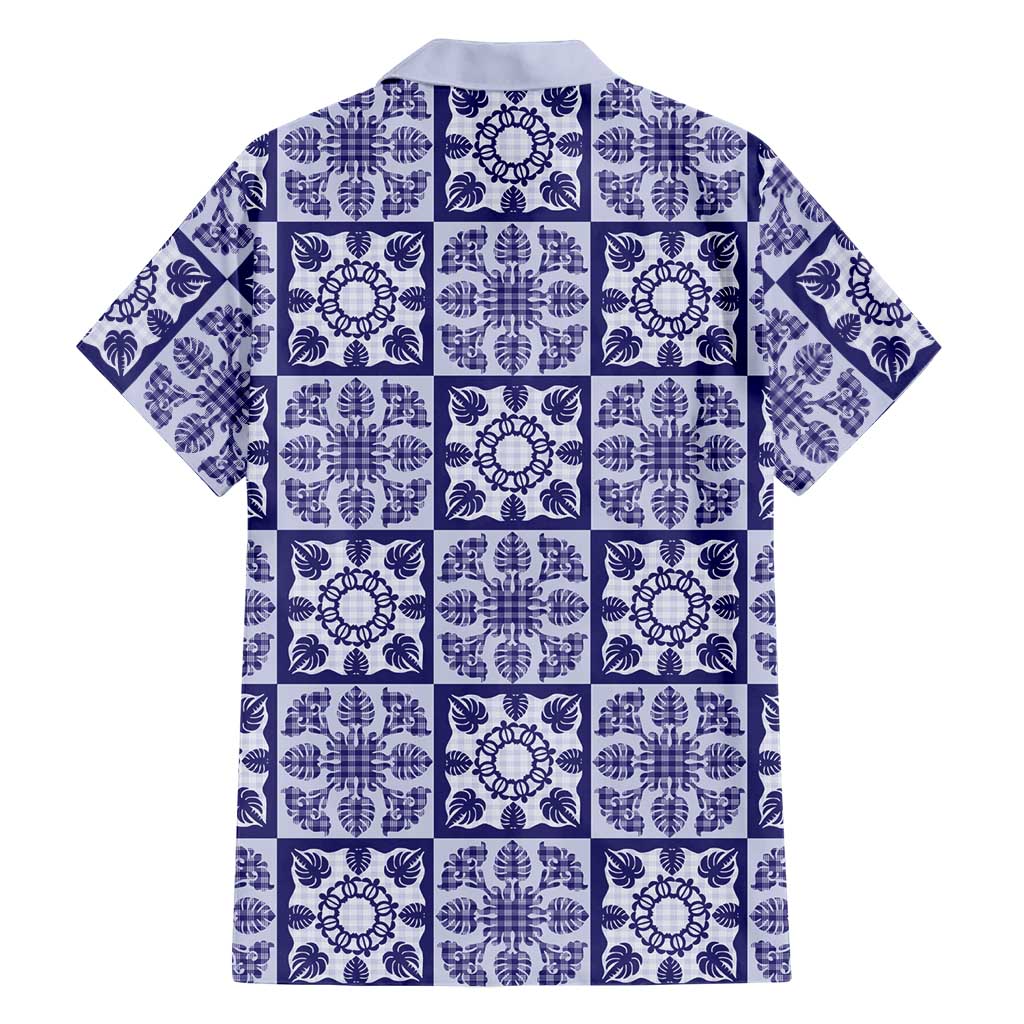 Polu Palaka Quilt Hawaii Family Matching Off Shoulder Short Dress and Hawaiian Shirt Hawaiian Tropical Monstera Sea Turtle LT14 - Polynesian Pride