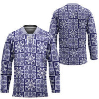 Polu Palaka Quilt Hawaii Hockey Jersey Hawaiian Tropical Monstera Sea Turtle