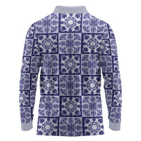 Polu Palaka Quilt Hawaii Long Sleeve Polo Shirt Hawaiian Tropical Monstera Sea Turtle LT14 - Polynesian Pride