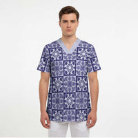 Polu Palaka Quilt Hawaii Scrub Top Hawaiian Tropical Monstera Sea Turtle
