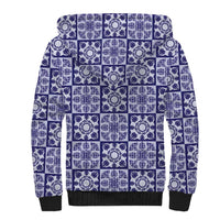 Polu Palaka Quilt Hawaii Sherpa Hoodie Hawaiian Tropical Monstera Sea Turtle LT14 - Polynesian Pride