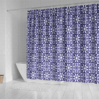 Polu Palaka Quilt Hawaii Shower Curtain Hawaiian Tropical Monstera Sea Turtle LT14 - Polynesian Pride